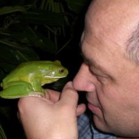 Phil Bishop and frog