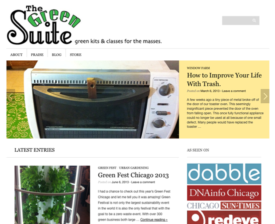 The Green Suite website