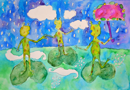 1st place winner 2012 frogs are green kids art contest