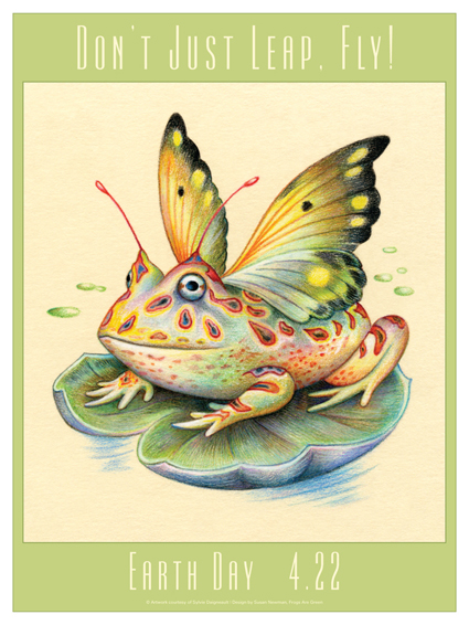 winged-frog-earth-day-poster-sylvie-daigneault-frogs-are-green-425px