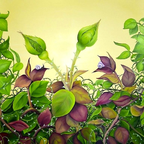 April Roses, 2013 - Oil on Canvas, 48" x 48"