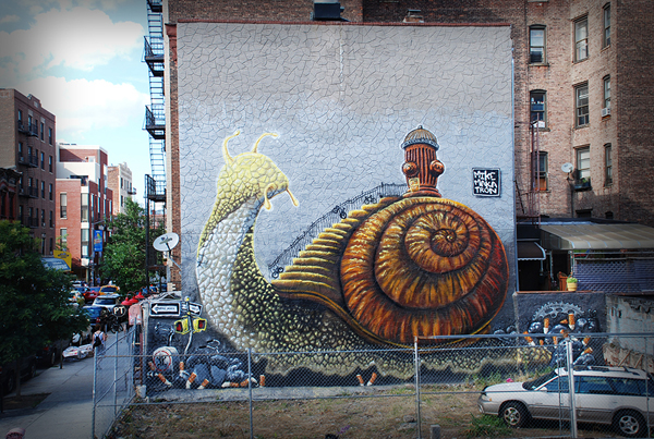 Snail Mural in Brooklyn, NY