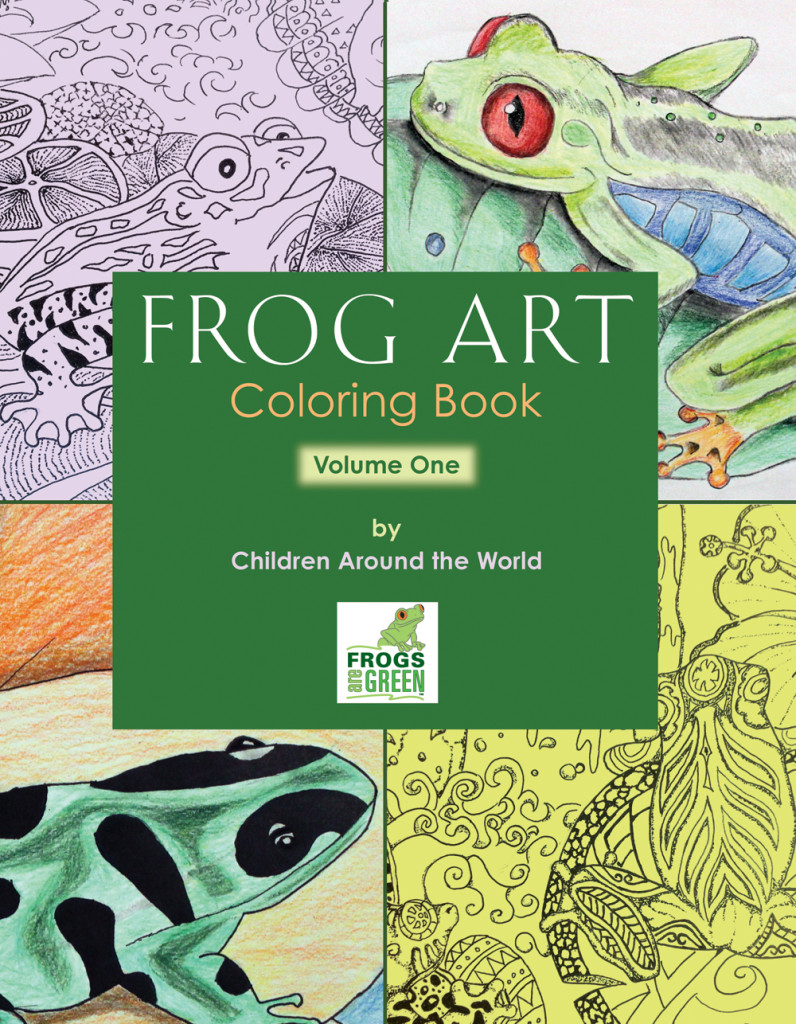 FROG ART coloring book volume one from Frogs Are Green
