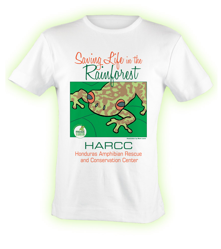 HARCC exclusively designed t-shirt by Susan Newman, founder of Frogs Are Green, and illustrated by Mark Lerer