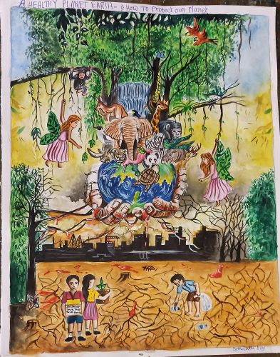 2nd Place - Somdetta Dey, 11 years old, best art from India 2020