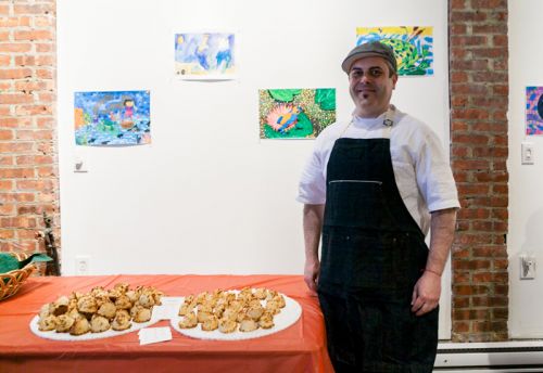 Chef Camillo Sabella at Green Dream's Save the Frogs Day event in Jersey City - Photo by Danny Chong.