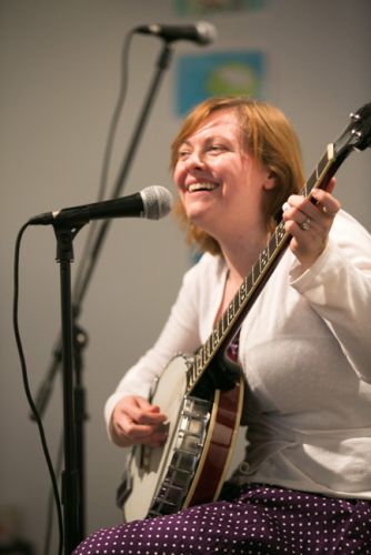 Carolyn Light plays with The Gully Hubbards at Green Dream's Save the Frogs Day event in Jersey City