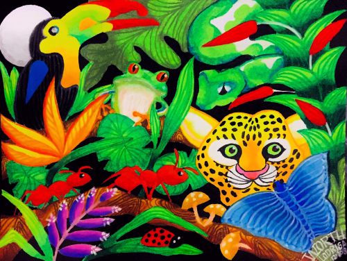 Worth-Logriga-9-yrs-old-Philippines-Saving-The-Rainforest-Oil-Pastels