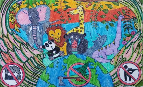 3rd-Place-Vedanth R Padmanaban, 6 yrs old, Ontario, Canada, 2021, protecting endangered species