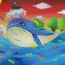 Shuo Chen, 11, China, Whale, best art from China 2020 thumbnail