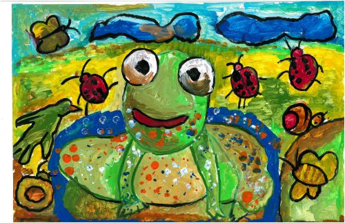 Sanuka Basnayake, 6 years old, Sri Lanka. Frogs Harmony