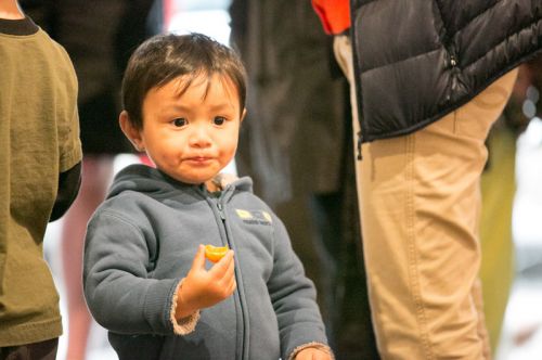Child enjoying Green Dream's Save the Frogs Day event at The Distillery Gallery in Jersey City. Photo by Danny Chong.