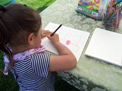 Kids love to draw and we encourage them to care about frogs too!