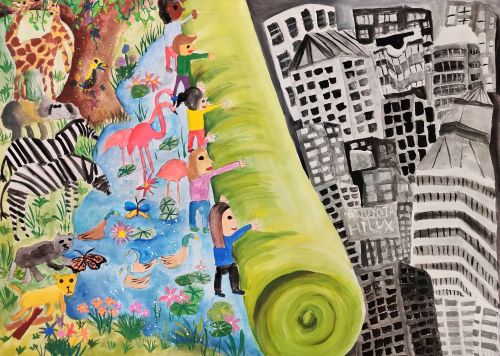 3rd Place - Wu Yu Hsuan, 9 years old, Taiwan, best environmetal message 2020
