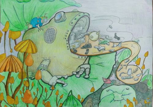 Luo Ai, 9 yrs old, China, A future without frogs, 2021