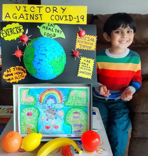 Om Shewale, 4 years old, Kuwait, best 3d 2020