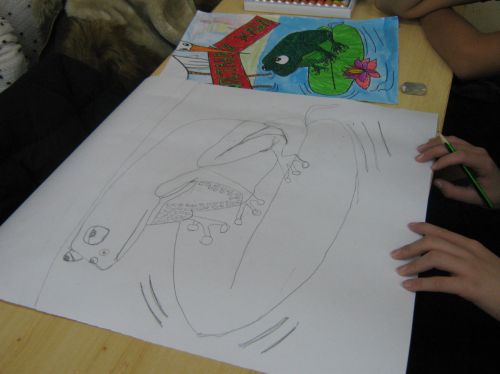 Serbia students learn about frogs and create art for Frogs Are Green Contests 2017