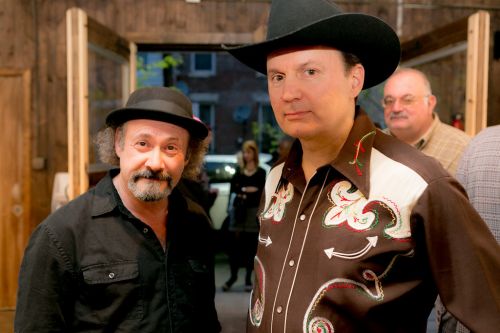 Sensational Country Blues Wonders, Gary Van Miert and Malcolm Marsden at the Green Dream Exhibition opening on Earth Day. Photo by Danny Chong.