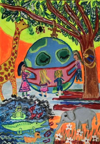 1st Place - Iris Sanliturk, 9 years old, Best art from Turkey 2020