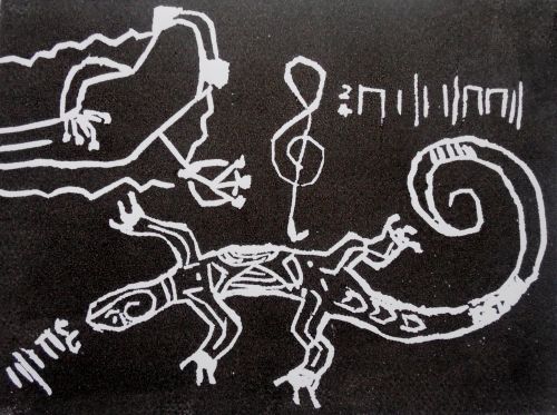 3rd Place Winner, Oliver Perrone, Hungary, Frogs Are Green Kids Art Contest, Best Black and White