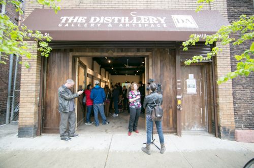 JC1TV reporter interviews Susan Newman at Frogs Are Green's Green Dream - Save the Frogs Day event at The Distillery Gallery. Photo by Danny Chong.