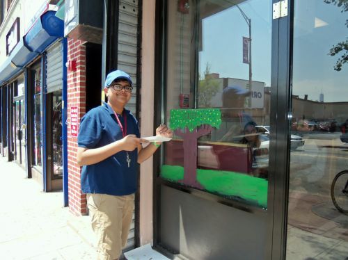 MS-4-student-paints-City-of-Trees-Jersey-City-349-Central-Ave