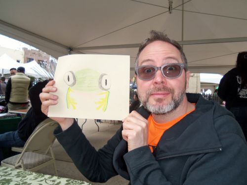 Mory-displayfrogart-and-imitates-frog