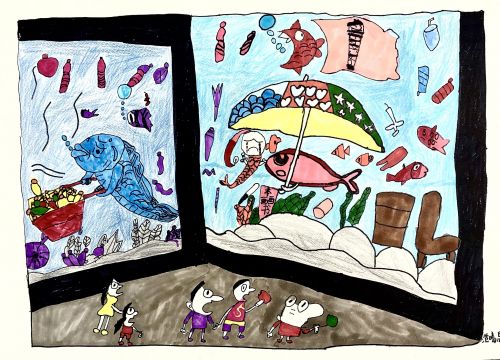 Qingsi Fan, 6 years old, China, Amazing Aquarium, best art from china 2020