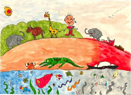 Royal Lin Lawson, 5 years old, USA, Earth past and present, best of USA 2020