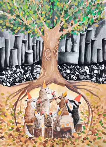 Wu Ruo Qun, 13 years old, Taiwan, China, Last Party, Honorable Mention winner 2020