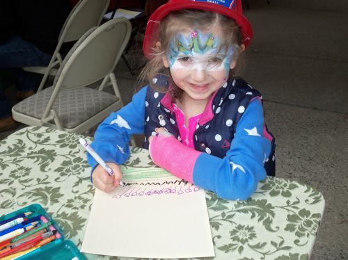 Young-Girl-face-painted-andfrog-art