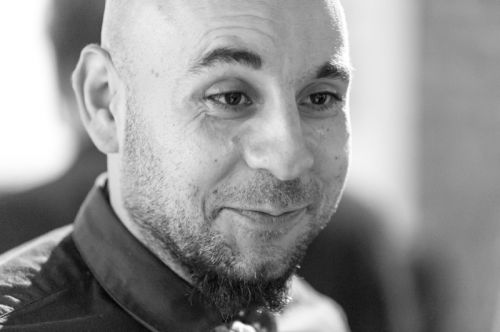 Gabriel Pacheco, curator and teacher of The Distillery Gallery at Frogs Are Green's Green Dream - Save the Frogs Day event in Jersey City. Photo by Danny Chong.