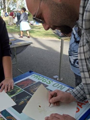 Inspired frog drawing at WPLIVE