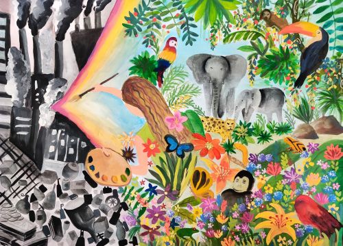 Chen Liang Ling, 11 years old, Taiwan,China, A stroke of genius, Honorable Mention winner 2020