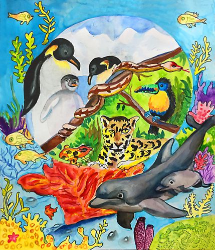 Roya Tasnin, 9 years old, USA, Rainforest and Circle of Mother Nature