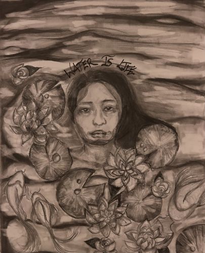 1st Place Best BW Art, Alyssa Pantaleon, 14 yrs old, Academy 1 Middle School, JC, NJ, USA