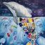 2nd place-Yoodam Jeoung, 5 years old, Seoul, Republic of Korea, 2024, Dreaming of a Happy Ocean for Dolphins thumbnail