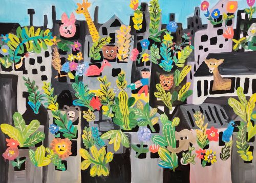 Huang Cheng Hsuan, 8 years old, Taiwan, China, Tree House, 1st Place winner 2020