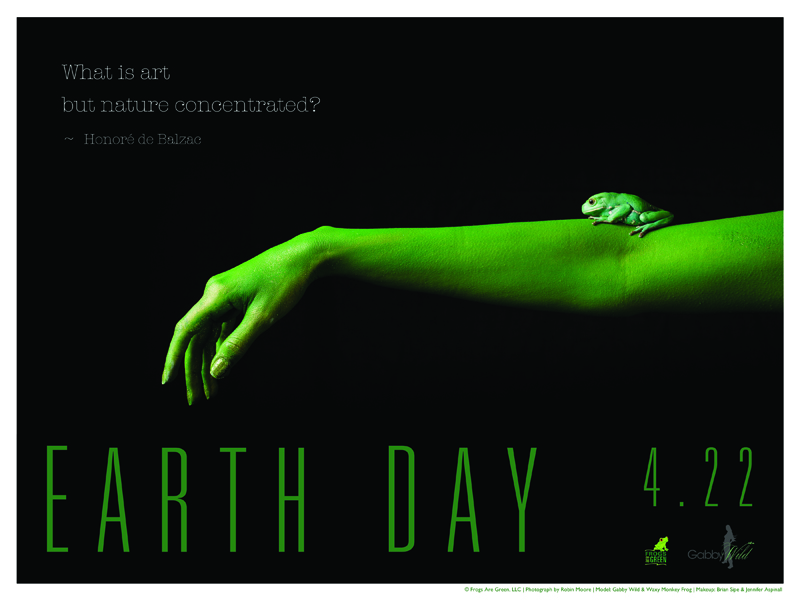 Earth Day poster with gabby wild