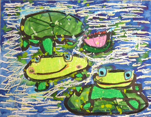 child's frog art from hong kong