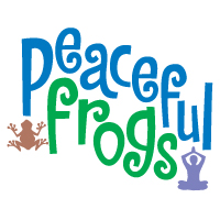 Peaceful Frogs logo for Yoga Art Nature classes