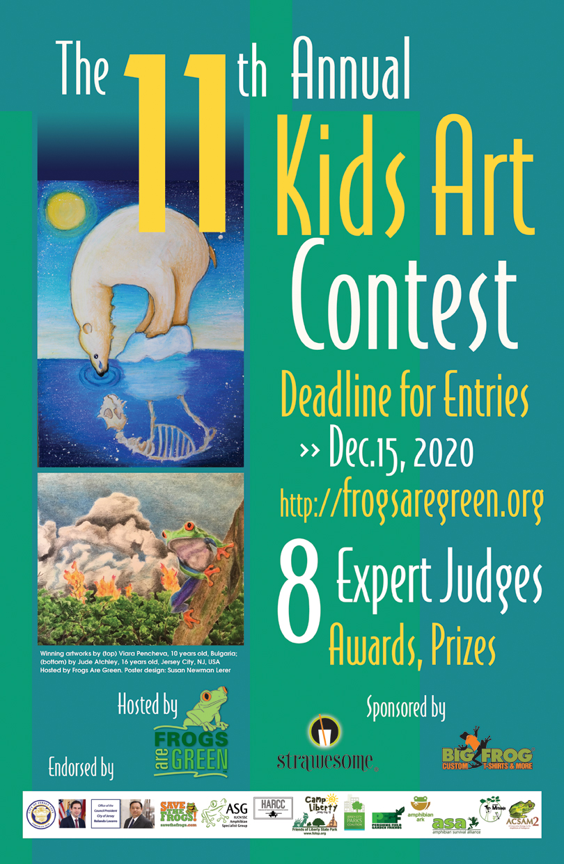 11th annual kids art contest hosted by frogs are green